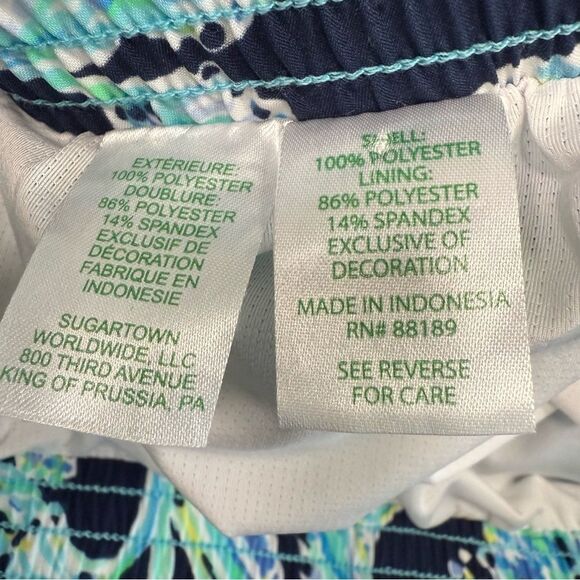 Lilly Pulitzer Ocean Trail Shorts In High Tide Navy Scuba Doo Size Small 001485 - Picture 7 of 7